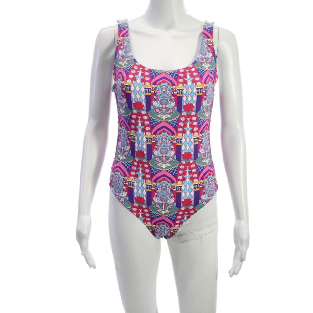 Paolita Womens One Piece Floral Swimwear Multicolor Polyamide Size M